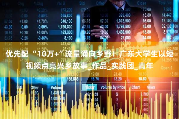 优先配 “10万+”流量涌向乡野！广东大学生以短视频点亮兴乡故事_作品_实践团_青年